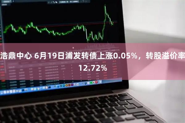 浩鼎中心 6月19日浦发转债上涨0.05%，转股溢价率12.72%
