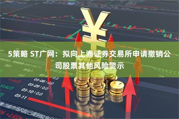 5策略 ST广网：拟向上海证券交易所申请撤销公司股票其他风险警示